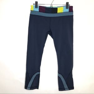 LULULEMON Run: Inspire Crop II Hyper Stripe Blue Moon